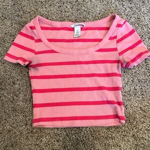 H&M pink crop top